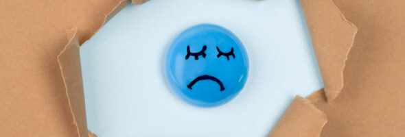 Sad blue balloon.